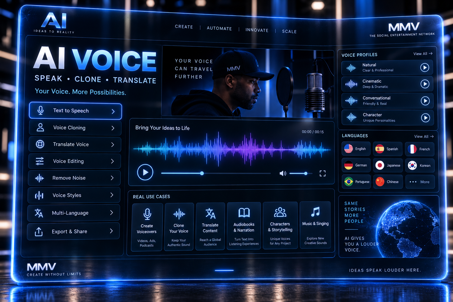 AI Voice dashboard